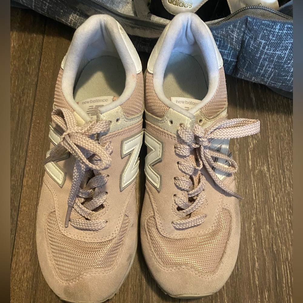 Pink New Balance 574 Shoes
